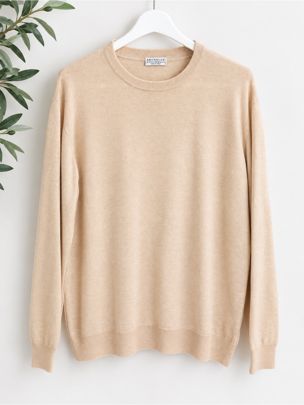 Brunello Cucinelli 100% Cashmere Classic Crewneck Sweater – Size L